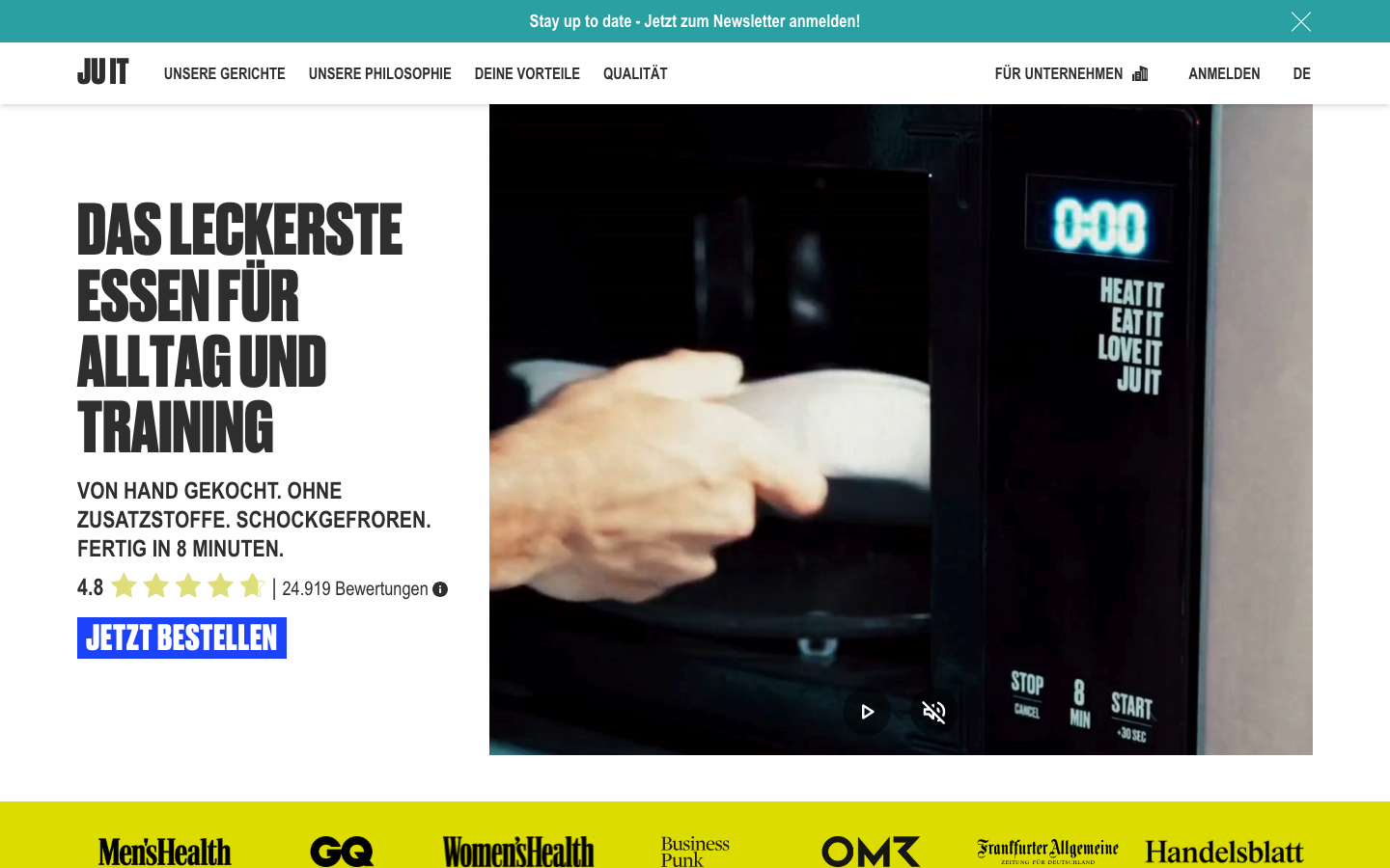 Screenshot der JUIT Startseite juit.com, Stand September 2026