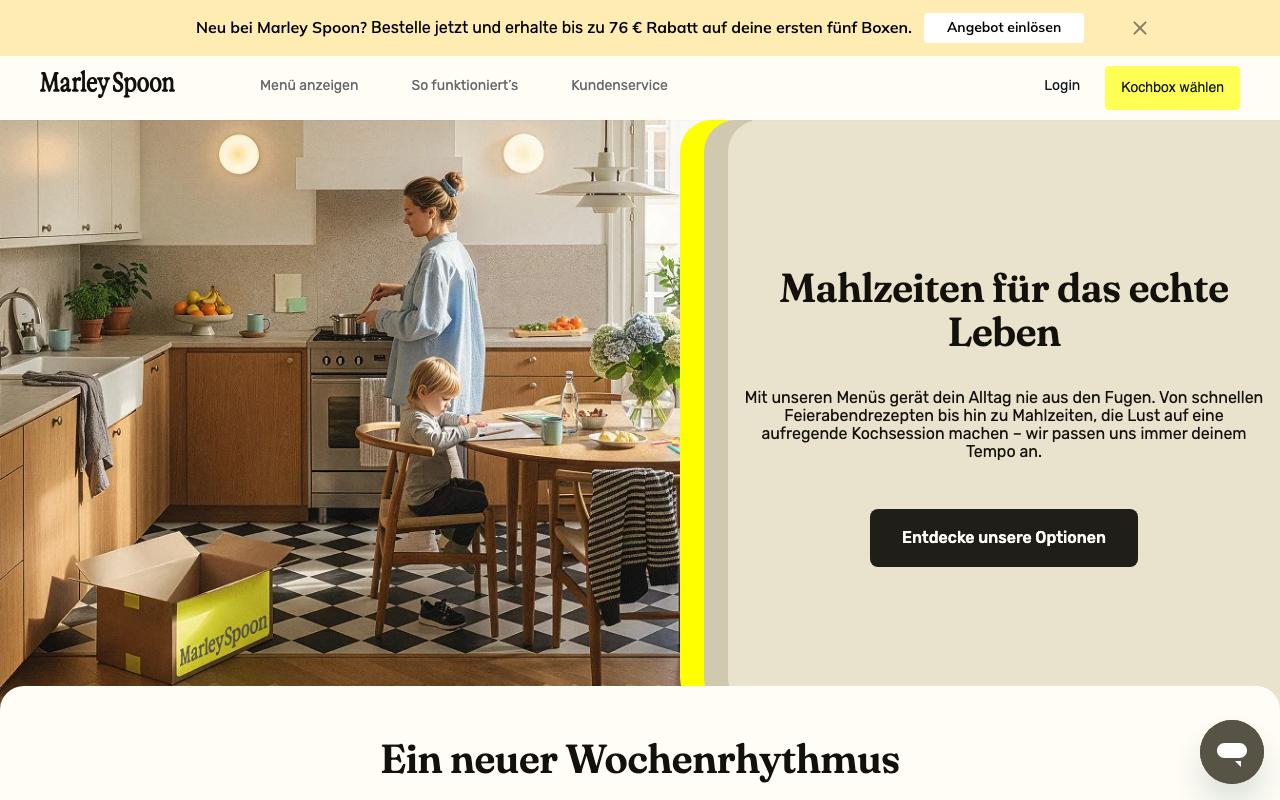 Marley Spoon Website – marleyspoon.de