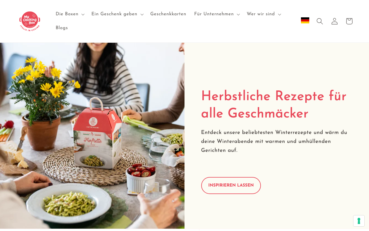 My Cooking Box Deutschland Homepage 2026 - Kochboxen mit italienischen Rezepten