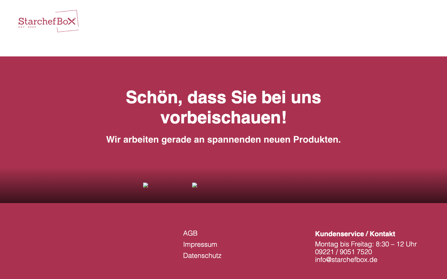 StarchefBox.de Ankündigungsseite Juli 2026: aktuell keine Box bestellbar